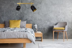 Toolight Toolight, stropné svietidlo 2xE27 APP1033-2C, čierna-zlatá, OSW-06986