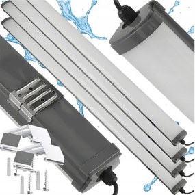 4x LED stropné svietidlo 60W 6600lm 120cm 230v - neutrálna biela