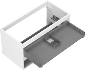 Mexen Box-A, závesná skrinka 90 cm, 2 zásuvky, biela matná, 91AX0-0900-470-2-01