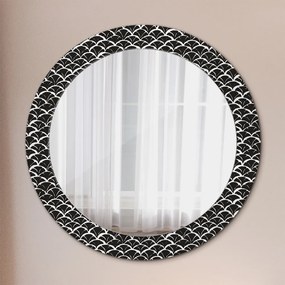 Okrúhle ozdobné zrkadlo Orientálne stupnice fi 70 cm