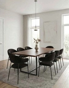 Jedálenská stolička s podrúčkami Bianca, čierna