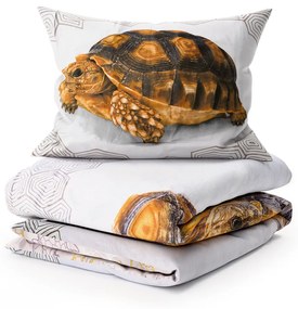 3D bavlnené obliečky TURTLE biele Rozmer obliečky: 70 x 90 cm | 140 x 200 cm