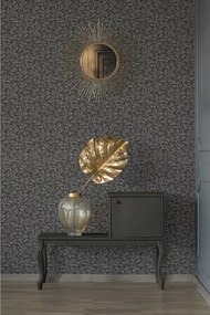 Vliesové tapety na stenu Alpha 333265, rozmer 10,05 m x 0,53 m, florálny vzor biely na sivom podklade, A.S. CRÉATION