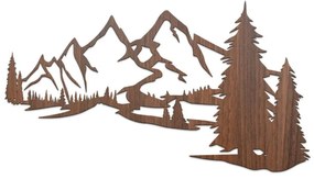 Drevený obraz Hory a les – moderná dekorácia na stenu | SENTOP FB-HDF0414