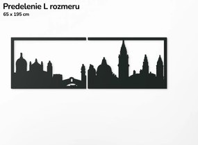 drevko Obraz Benátky panoráma Rozmer obrazu: 29,5 x 89 cm, Farba dekorácie: Čierna