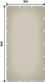 JAGO Plachta 650 g/m², hliníková oka, sivá, 3 x 6 m