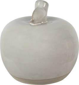 Béžová porcelánová dekorácia jablko Apple L - Ø 13*13 cm