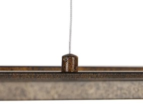 Priemyselné závesné svietidlo hrdzavohnedé 4-svetlo - Cage