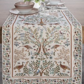 EUROFIRANY GOBELÍNOVÝ BEHÚŇ NA STÔL NATURAL 45X140 CM VZOROVANÝ