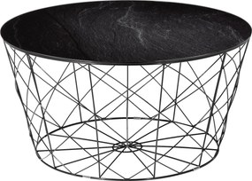 XXXLutz KONFERENČNÝ STOLÍK, čierna, kov, sklo, 80/45 cm Livetastic - Stolíky do obývačky - 001769003402
