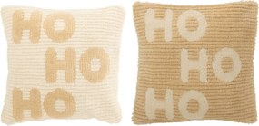 Sada 2ks vianočný vankúš HOHOHO biela a béžová – 45*45*15 cm