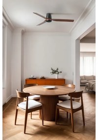 FARO 33831 - Stropný ventilátor PUNT TUB M hnedá/čierna pr. 130 cm + DO