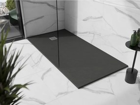 Mexen Stone+, obdĺžniková vanička z minerálneho kompozitu 160 x 90 cm, antracitová, 44719016
