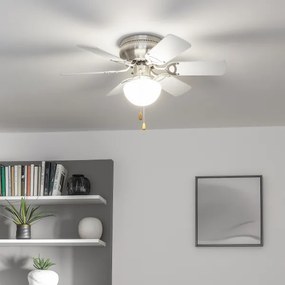 ZEVENTI - Stropný ventilátor GALDANA 1xE27/60W/230V šedá/biela