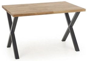 Jedálenský stôl Apex 120 - masív, dub / čierna