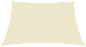 vidaXL Tieniaca plachta, oxford, obdĺžniková 5x6 m, krémová