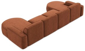 Terakotová ženilková rohová pohovka (do tvaru "U") Omao – Makamii