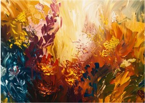 Obraz - Abstraktná maľba kvetov (70x50 cm)