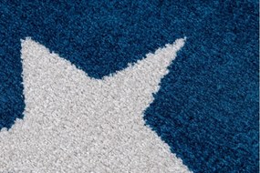 Kusový koberec SKETCH DECLAN modrý / biely - Hviezda