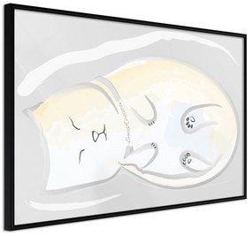 Artgeist Plagát - Sleepy Kitty [Poster] Veľkosť: 45x30, Verzia: Čierny rám