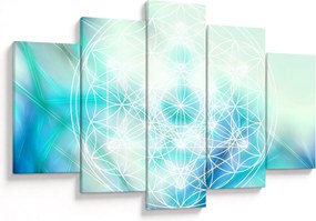 Obraz - Merkaba v tyrkysovom pozadí (150x105 cm)