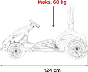 Ramiz Detská motokára na batérie Fast 3 Drift čierna + funkcia driftu + motory 2x150W + LED rádio + pásy