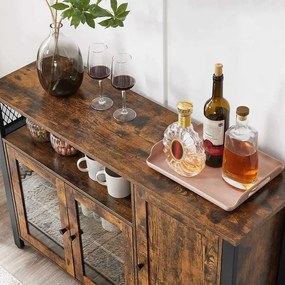 Komoda FIRA hnedá/čierna