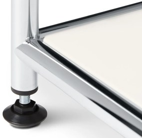 Kovový konferenčný stolík »CN3«, otvorený, biely