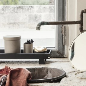 ferm Living Bon drevený podnos malý čierny dub 110209106
