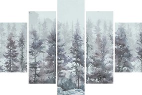 Obraz - Borovicový les II., aquarel (150x105 cm)