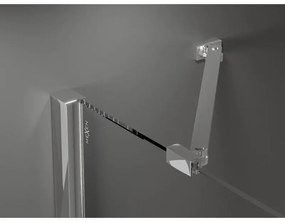 Mexen Velar Duo, posuvné dvere do otvoru 160x200 cm, 8mm číre sklo, chrómový profil, 871-160-000-02-01