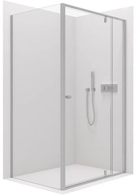 Cerano Santini, sprchovací kút s krídlovými dverami 140(dvere) x 90(stena) x 195 cm, 6mm číre sklo, chrómový profil, CER-CER-426247