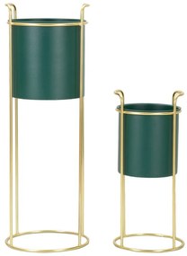 Kovové obaly na kvetináče v súprave 2 ks ø 24 cm Grent Slim – Mauro Ferretti