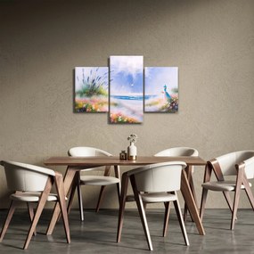Obraz - Romantická pláž, olejomaľba (90x60 cm)