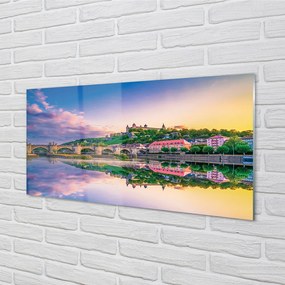 Nástenný panel  rieka Nemecko Sunset 120x60 cm
