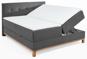 Tmavosivá boxspring posteľ s úložným priestorom 180x200 cm Catania - Meise Möbel