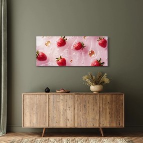 Obraz - Jahody v bublinách (120x50 cm)