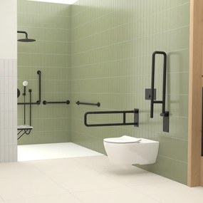 Nimco Sklopné podperné madlo 600 mm - BMSC 9060-90, čierne