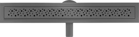 Mexen Flat 360° M12 sprchový žľab 70 cm, brúsený grafit, 1E21070-40