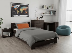 Posteľ Laura 120 x 200 cm, orech Rošt: S latkovým roštom, Matrac: Matrac COCO MAXI 20 cm