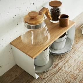 Biela/v prírodnej farbe kovová prídavná polička 30,5x14 cm Tosca – YAMAZAKI