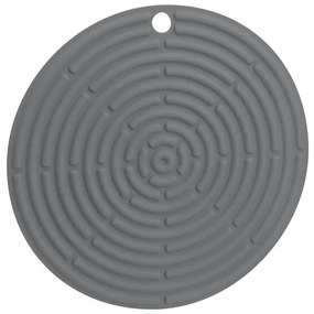 Erga Basic, okrúhla silikónová kuchynská podložka 204x204x3 mm, šedá, ERG-03748