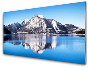 Obraz na akrylátovom skle Jazero hory príroda 100x50 cm