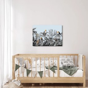 Obraz zvierat v tropickom lese (70x50 cm)