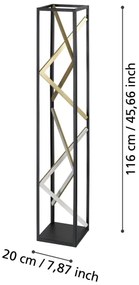 Eglo 390419 - LED Stmievateľná stojacia lampa PENELA LED/23W/230V 2700-6500K + DO