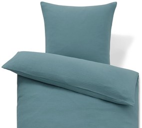 Mušelínová posteľná bielizeň, modrá, štandardná veľkosť