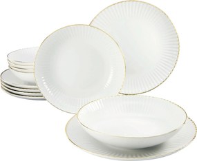 XXXLutz JEDÁLENSKÝ SERVIS Allegra Goldband 12-dielne Creatable - Online Only bytové doplnky - 007768063601