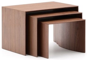 Odkladacie stolíky v súprave 3 ks v dekore orecha 40x60 cm Litto – Kave Home