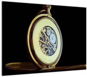 Obraz zlatých vreckových hodiniek (70x50 cm)