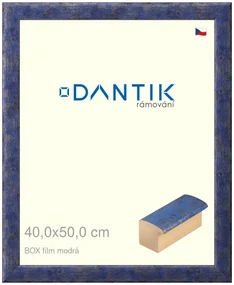 DANTIK rám na obraz 40x50 | BOX film modrá (Sklo Čiré)